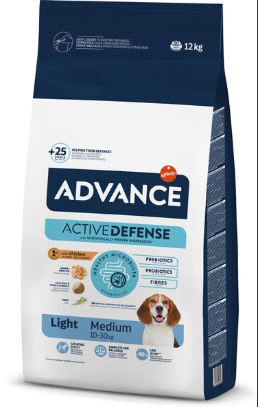 Advance Medium Light Orta Irk Tavuklu Diyet Köpek Maması 12 Kg