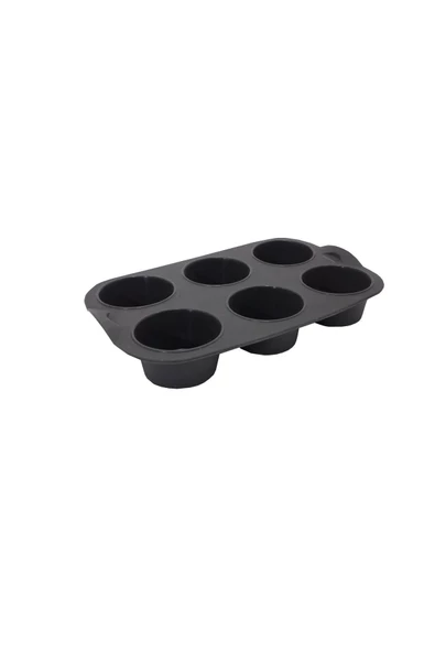 Muffin Kek Kalıbı 6 lı Silikon Gri Renk Ölçü : 17,5 x 27 cm - 3