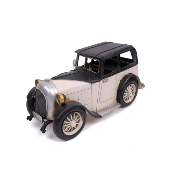T.Concept Dekoratif Dayanıklı Metal Nostaljik Araba Beyaz 0510ZJ-985 - 2