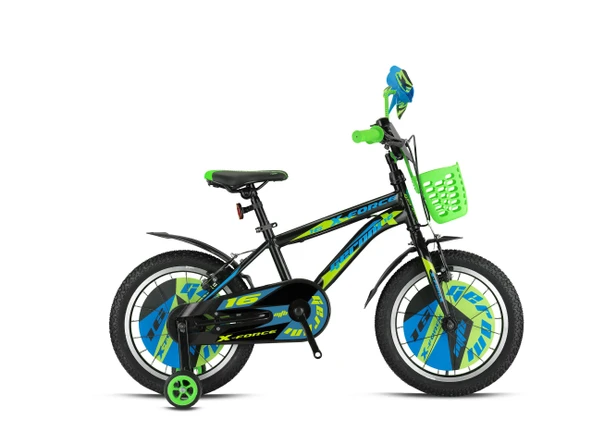KRON X-FORCE - 16 MTB - 10' - Vitessiz - V.B. - Siyah-Mavi/Neon Yeşil