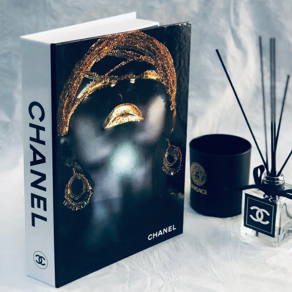 CHANEL AFRICAN WOMEN OPENABLE DECORATIVE BOOK BOX
