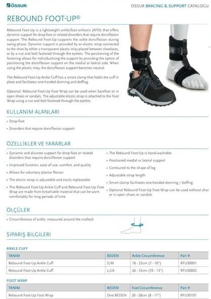 Medikaltec Rebound Foot-Up Düşük Ayak Bilekliği-Ayakkabı LARGE/XLARGE - Resim 3