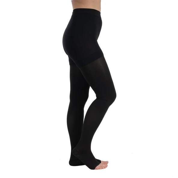 Medikaltec Ccl2 Külotlu Burnu Açık Varis Çorabı (Siyah) 2 NUMARA ürün görseli