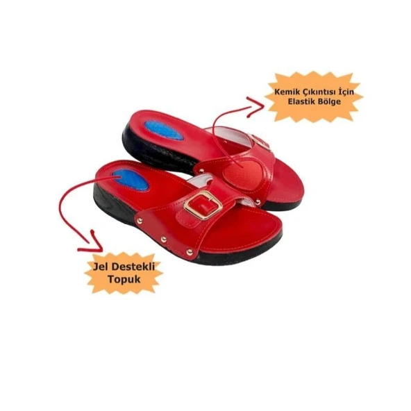 Medikaltec Topuk Dikeni Terliği Kırmızı 38 NUMARA ürün görseli