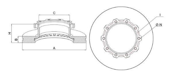 FREN DISKI SCANIA ON ARKA 1402272 - Resim 2