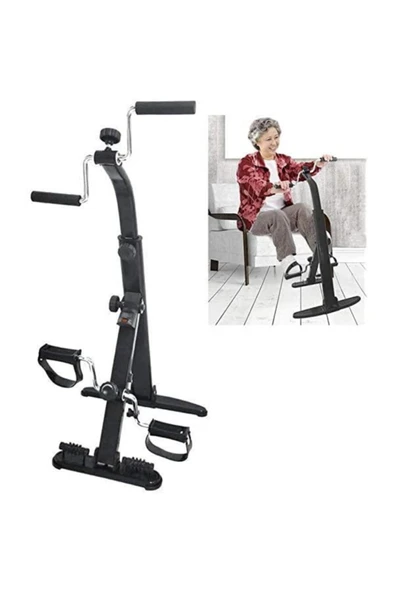 Medikaltec Çift Pedallı Katlanabilir Egzersiz Bisikleti Siyah - 2