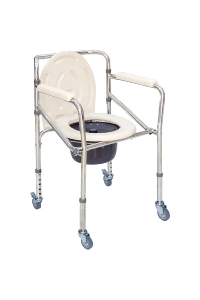 Medikaltec Tekerlekli Kovalı Tuvalet Sandalyesi - Resim 3