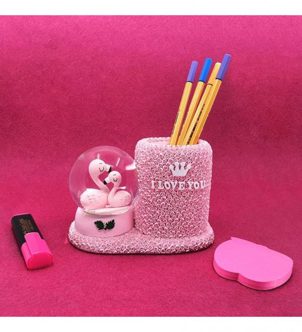 Kalemlikli Flamingo Kar Küresi - Resim 2