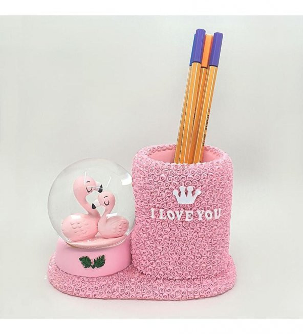 Kalemlikli Flamingo Kar Küresi - Resim 3