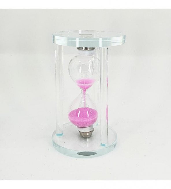 Renkli Kumlu Küçük Boy Cam Kum Saati - 3