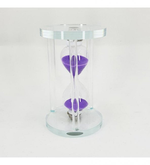 Renkli Kumlu Küçük Boy Cam Kum Saati - 4