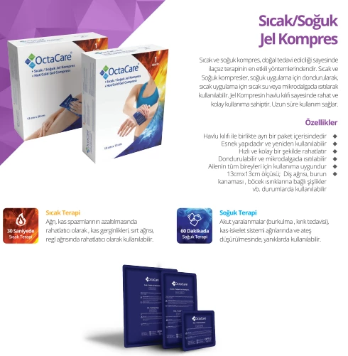 Medikaltec  Sıcak/Soğuk Jel Kompres Termojel  28 cm x 35 cm