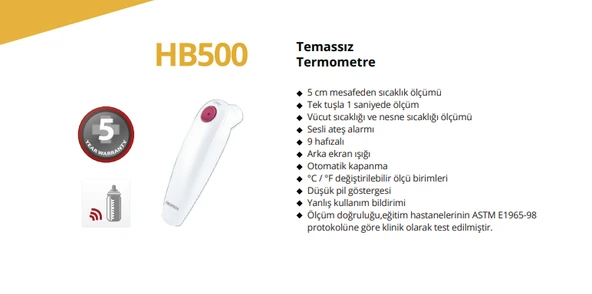 Medikaltec  HB500 Temassız Termometre Ateş Ölçer ürün görseli
