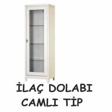 Medikaltec İlaç ve Malzeme Dolabı Camlı Kilitlenebilir Kapak
