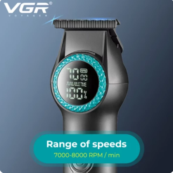 VGR V-990 Profesyonel Saç Kesme Makinesi – Güçlü Motor, Uzun Pil Ömrü ve Hassas Kesim - 4