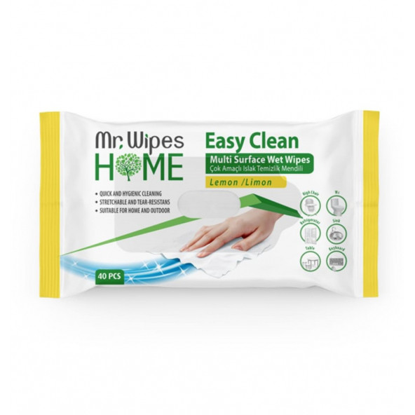 Farmasi Mr.Wipes Easy Clean Temizleme Mendili Limon Kokulu 40 Adet