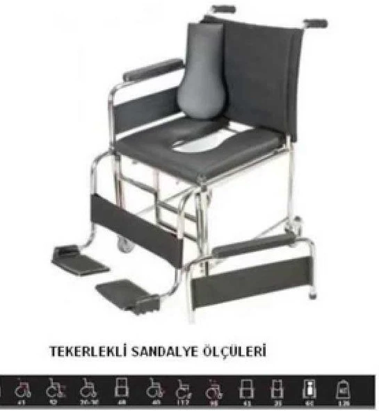Medikaltec Klozet Üstü Tekerlekli Sandalye - Resim 2