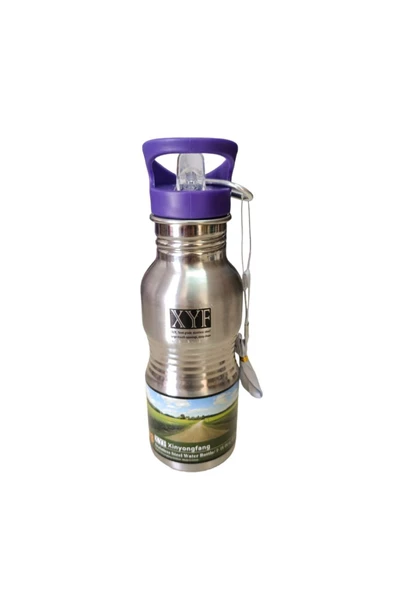 Paslanmaz Çelik Matara Pipetli 500 ml (SARI KAPAK) - 7