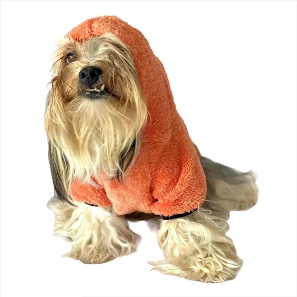 Turuncu İkizler Kapşonlu Sweat by Kemique Köpek Kazağı - 6