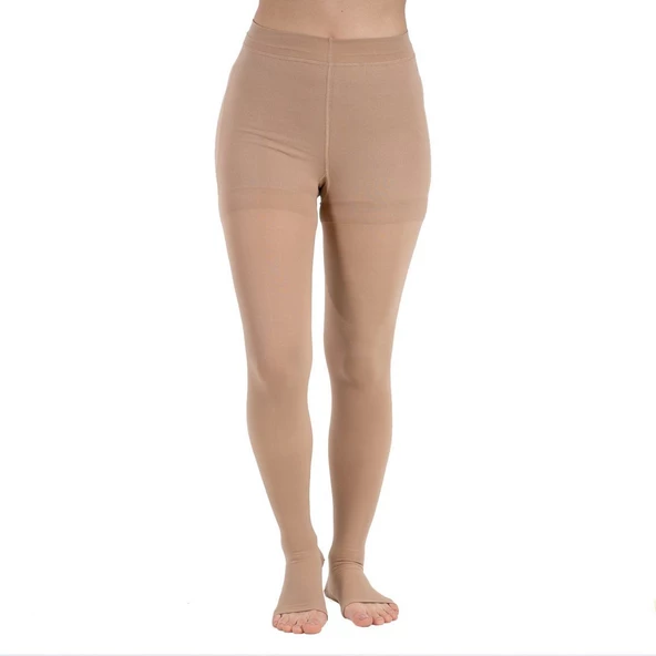 Medikaltec Ccl1 Külotlu Burnu Açık Varis Çorabı (Bej) ürün görseli