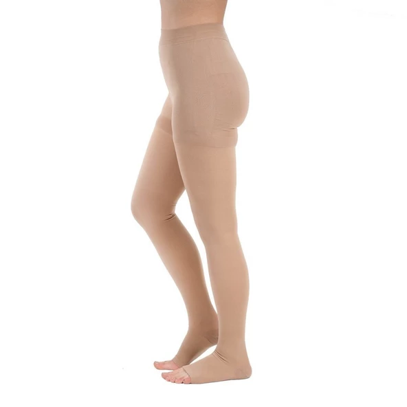 Medikaltec Ccl1 Külotlu Burnu Açık Varis Çorabı (Bej) - Resim 4