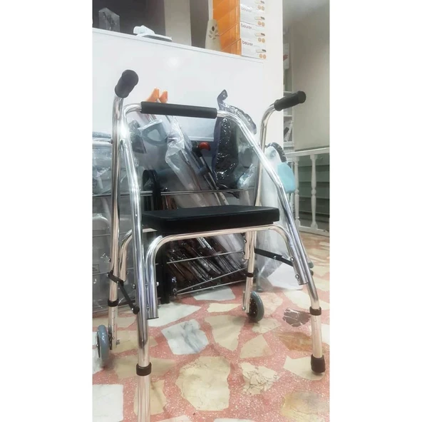 Medikaltec  Ky914L-5 Walker Tekerlekli Oturma Aparatlı Yürüteç - 2