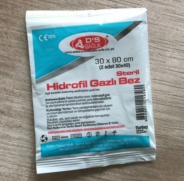 Medikaltec Steril Hidrofil Gazlı Bez 30 x 80 cm 500 Adet ürün görseli