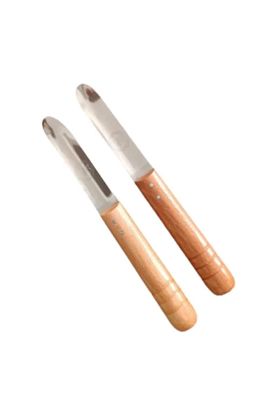 Ahşap Saplı Patlıcan, Kabak, Patates, Biber Oyma Bıçağı - Oyacak x 12 Adet - 3