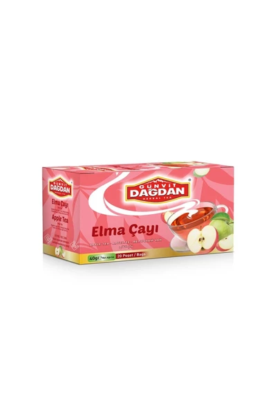 Elma Çayı 20’li Kutu Natürel Sallama Poşet Çay