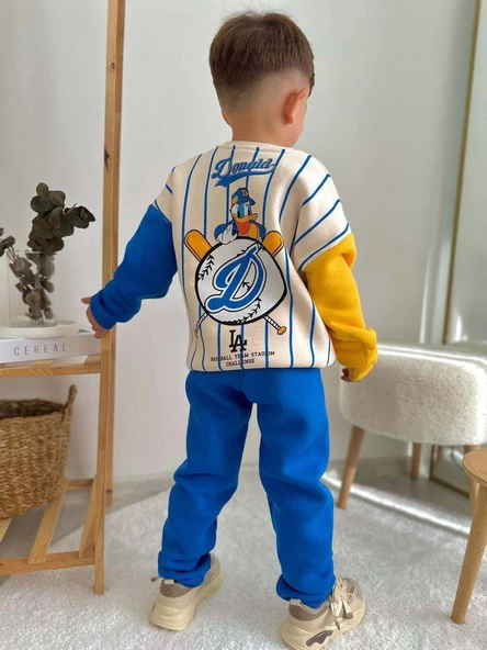 ERKEK ÇOCUK LOONEY TUNES 3 İPLİK ŞARDONLU KALIN KIŞLIK EŞOFMAN TAKIMI - 5