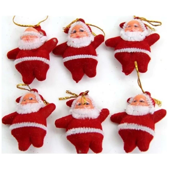 Party Marty Yılbaşı Süsü Noel Baba 6Lı Kırmızı
