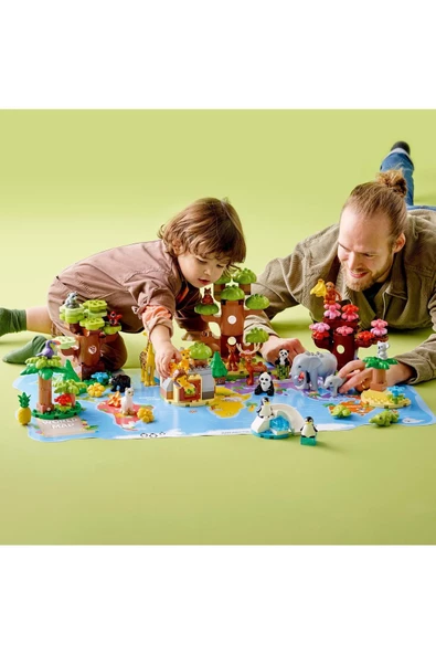 ® DUPLO® Vahşi Dünya Hayvanları 10975 - 2 Yaş ve Üzeri Çocuklar için Yapım Seti (142 Parça) - 10