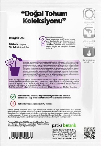 100 Adet Isırgan (Urtica Dioica) Tohumu - 3