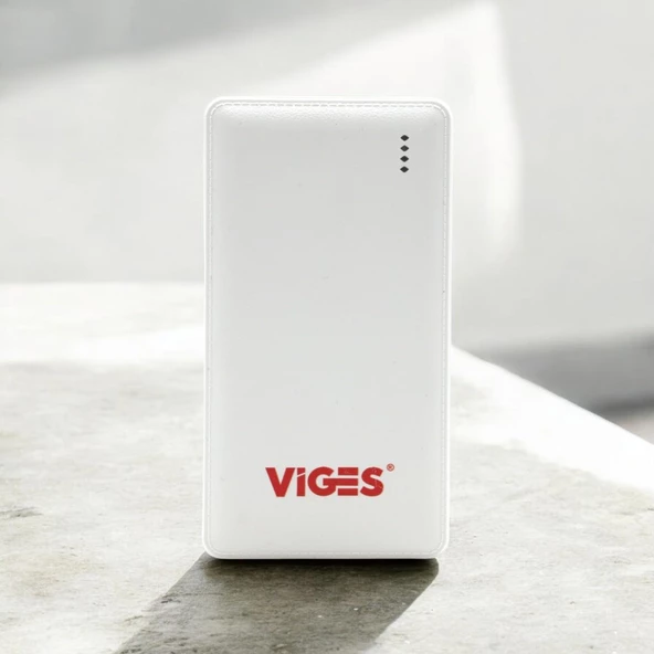 VİGES 10.000 mAh 2xUSB POWERBANK BEYAZ - Resim 5