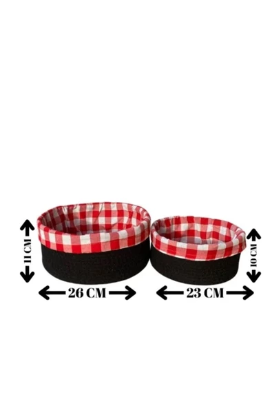 2 Li Astarlı Sepet Organizer Siyah Renk - 5