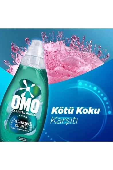 Omo Express Fresh Kötü Koku Karşıtı Beyaz Ve Renkliler Sıvı Çamaşır Deterjanı 1480 ml - 4
