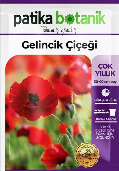 50 Adet Gelincik Çiçek Tohumu (Papaver Rhoeas) - 2