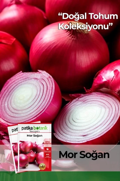 450 Adet Yerli Ata Mor Soğan Tohumu ürün görseli