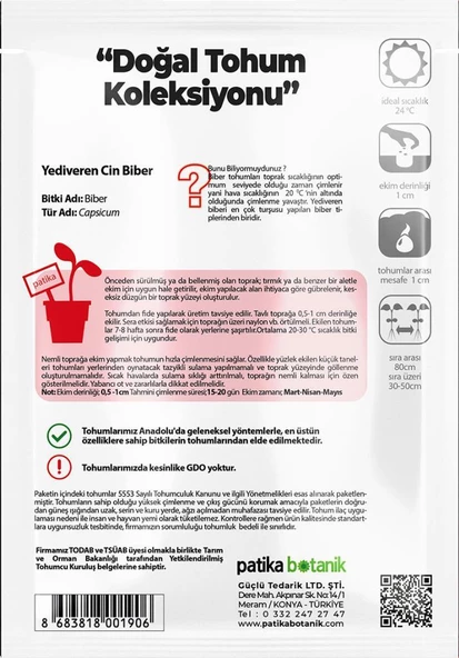 200 Adet Yediveren Cin Biber Tohumu (Yukarı Bakan) - 3