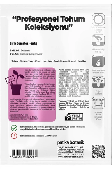 10 Adet Ayaş Domates Tohumu-Oturak - 3