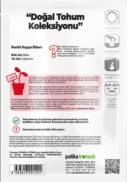 100 Adet Renkli Kapya Biber Tohumu - 3