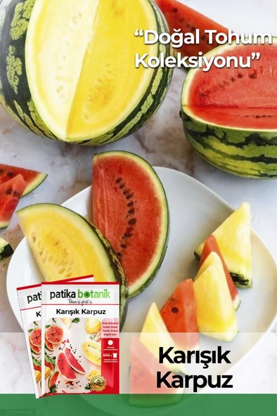50 Adet Karışık Karpuz Tohumu (Siyah, Alaca, Kışlık Sarı) ürün görseli