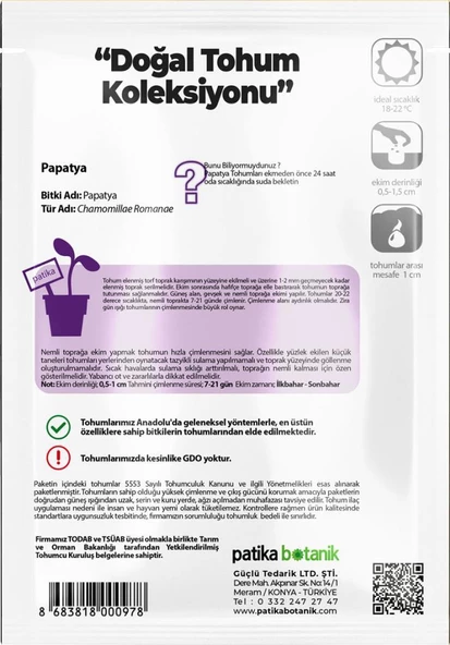 100 Adet Tıbbi Aromatik Papatya Tohumu - Resim 3