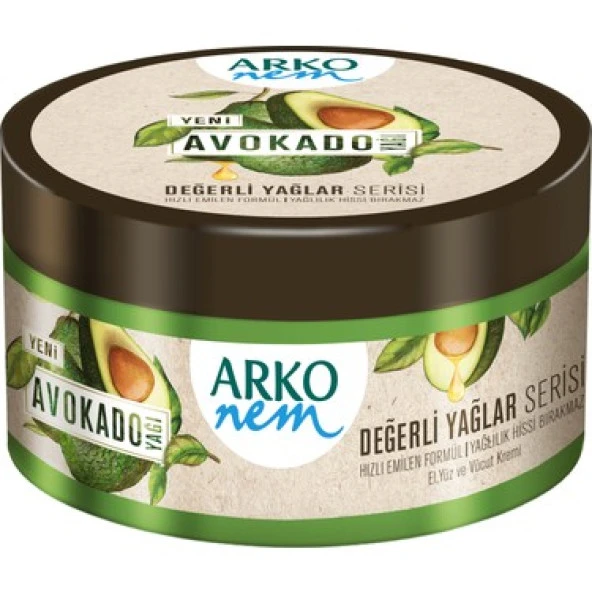 Arko Nem Değerli Yağlar Serisi Avakado Yağı Krem 250 ML