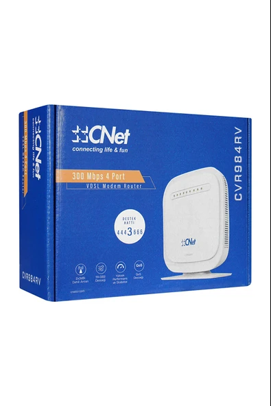 C-Net Cvr 984Rv 4 Port 300 Mbps Wireless N Vdsl2/Modem - 3