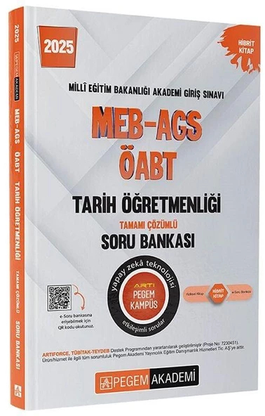 2025 ÖABT Tarih Öğretmenliği Soru Bankası Çözümlü Pegem Yayınları