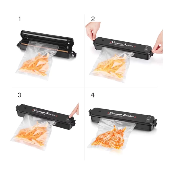 QASUL Ev Tipi Sebze Meyve Yiyecek Vakumlama Ve Yapıştırma Makinesi - 4