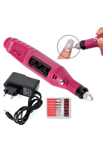 Elektrikli Tırnak Matkabı Cila Seti 20000 Rpm Usb Şarj Edilebilir 500mah Tırnak Kalemi - 5