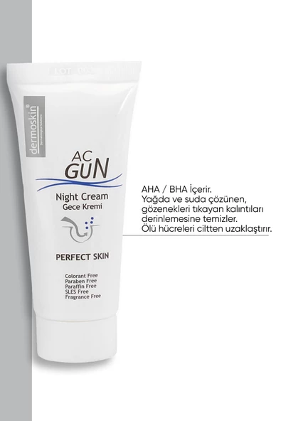 DERMOSKİN ACNEGUN GECE KREMİ 30 ML