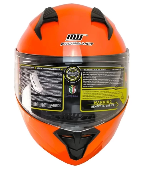 MTS 966 V2 ORANGE ÇENE AÇILIR TURUNCU KASK - 3